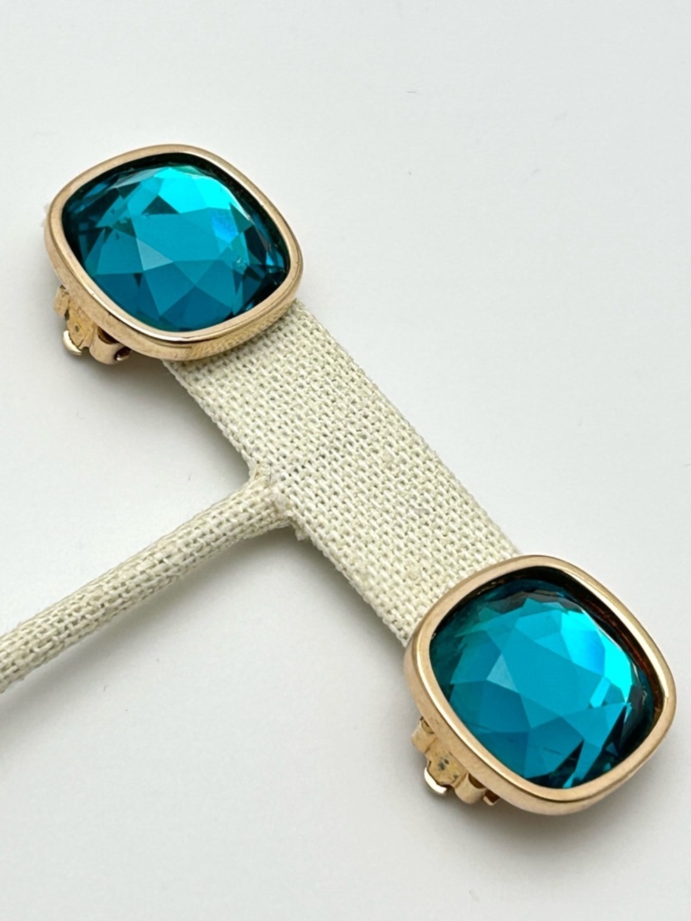Swarovski Vintage SAL Bright Blue Crystal Earrings